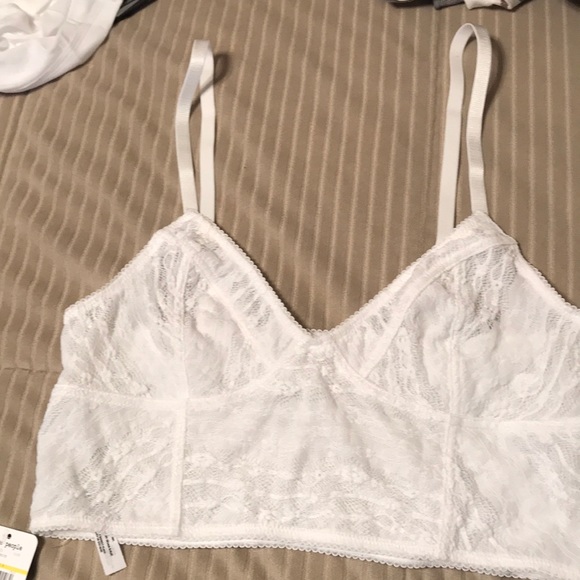 Free People Other - Free People White Lace Bra Sz M